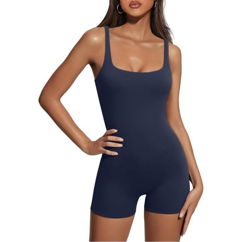 Sleek Navy Atomet Bodysuit Sz XS